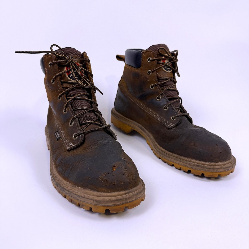 Irish Setter Work Boots Mens 10 Brown UltraDry Waterproof Safety Toe 83614